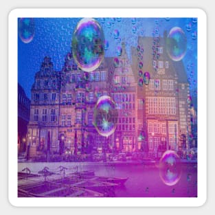 City Fantasy Raindrop Bubbles Sticker